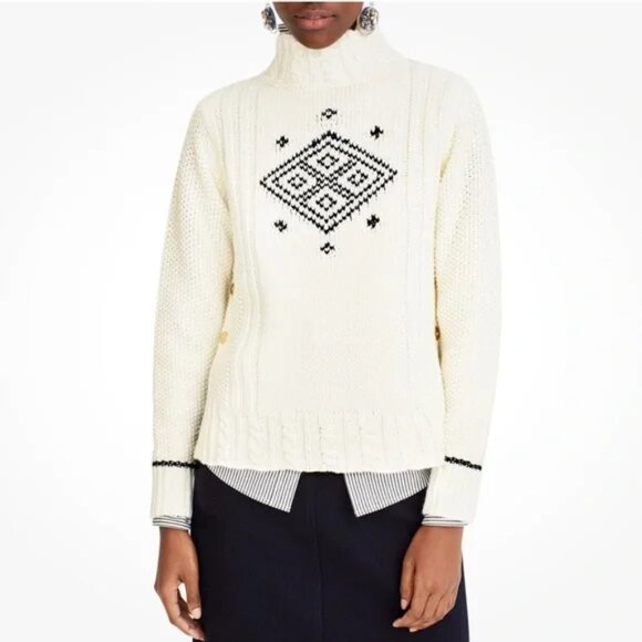 The Reeds/JCrew Cream Turtleneck Sweater size S - Picture 1 of 6